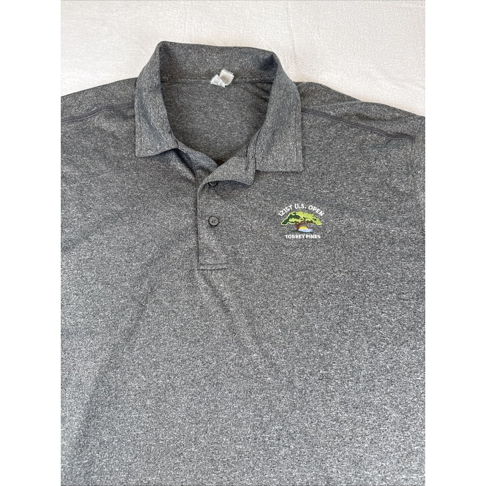 Torrey Pines 121st US Open Polo Shirt Mens‎ XXL Clique Gray Golf